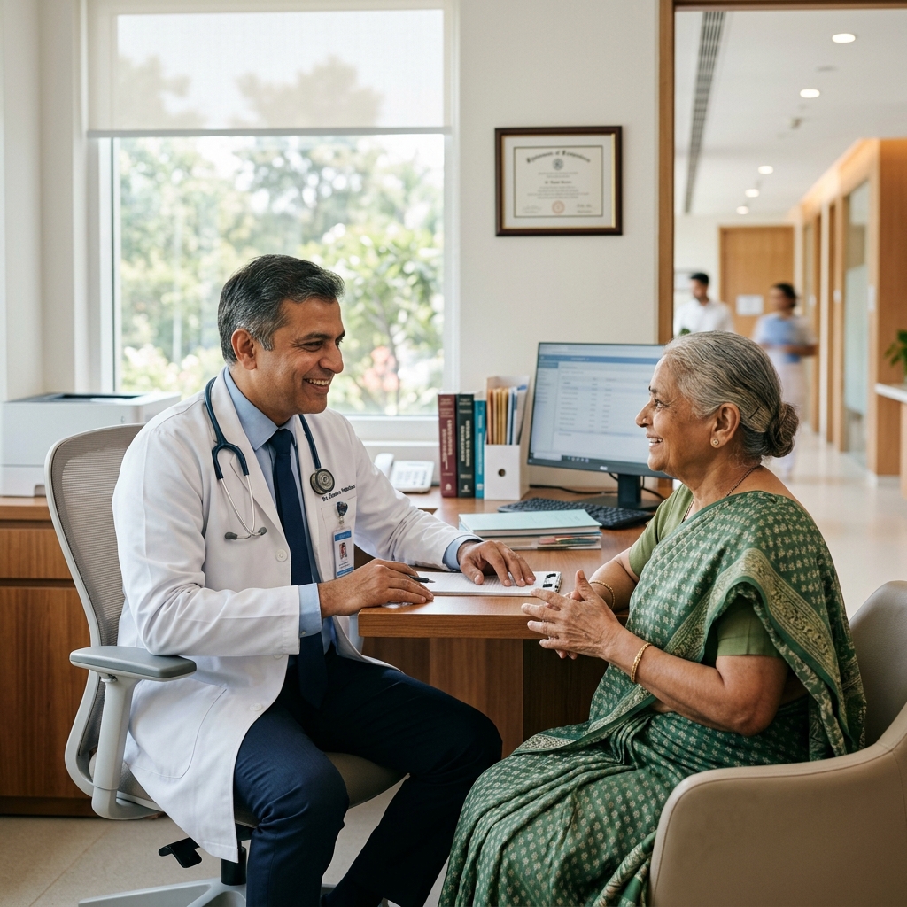 Doctor consulting patient for better healthcare outcomes